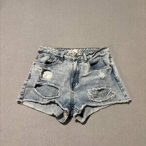Refuge Denim Micro Shorts Womens W28 Distressed Summer Grunge Y2K Casual